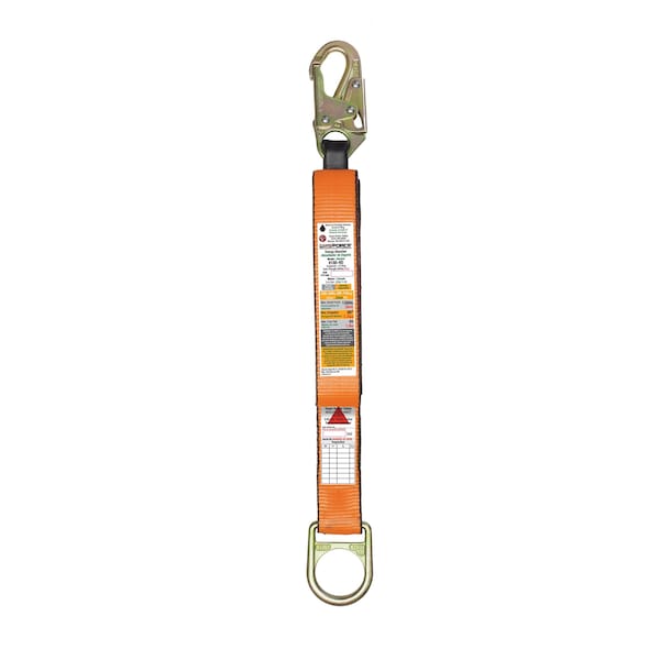 Super Anchor Safety ANSI Z359.13 Energy Absorber A-End Snaphook B-End D-ring. 26" Service Length. 6186-HD - main